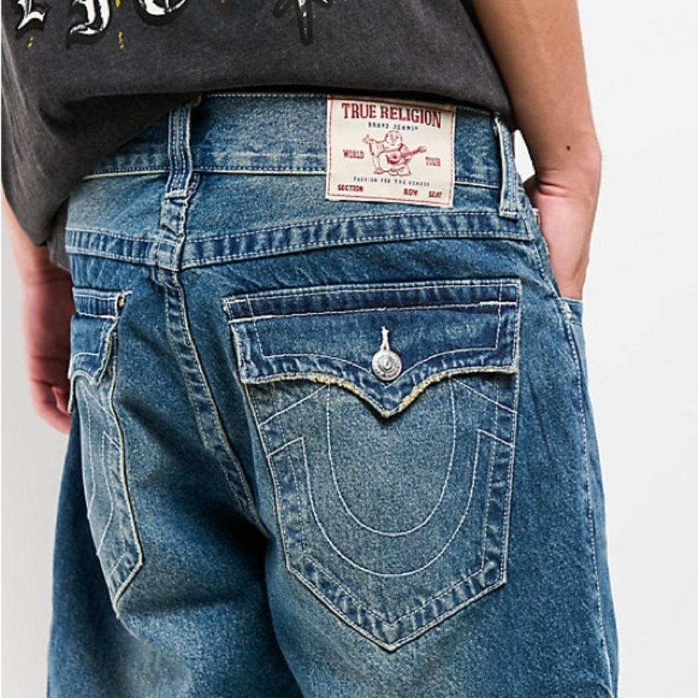 Y2K True Religion Classic Blue Men's Jean Shorts